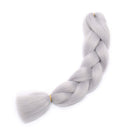 Jumbo Braiding Hair 24 inch Jumbo Braid Hair Extensions Jumbo Box Braids Crochet Hair Long Rainbow Colorful for Women Kids DIY High Temperature Synthetic Fiber Silver Grey 1 Bundle Benehair
