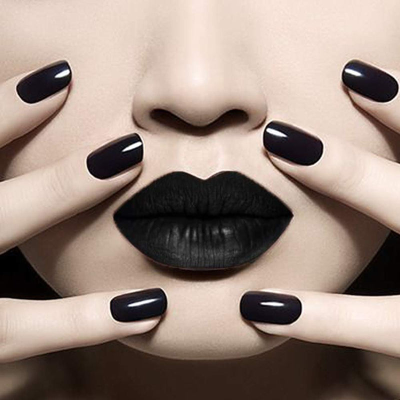 Coosa Professional Makeup Matte Liquid Lipgloss & Lip Liner Set Long Lasting Waterproof Liquid Lipstick Set, Black (2 PCS) Coosa Beauty