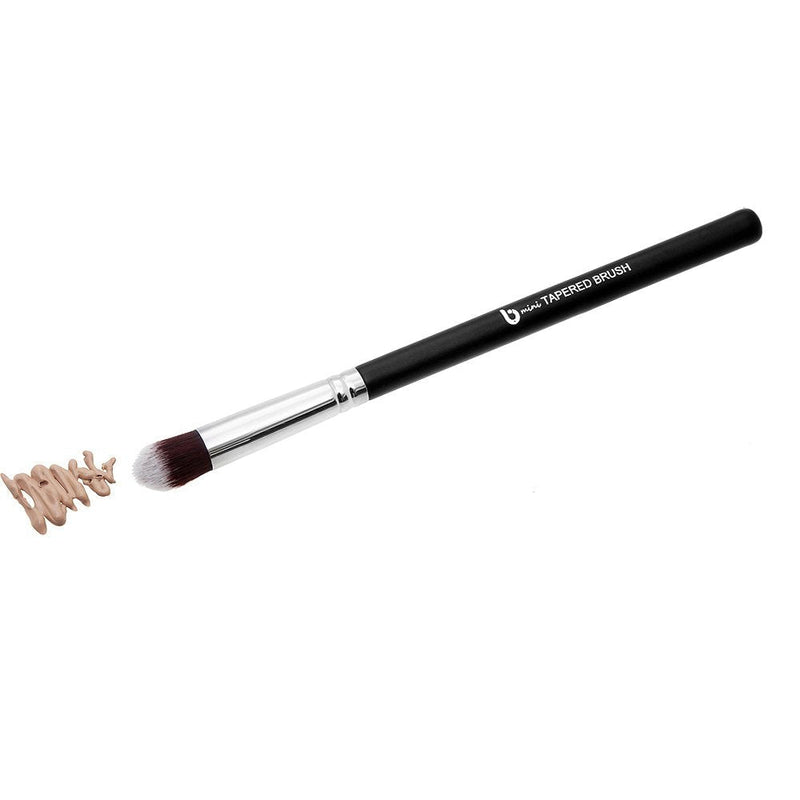 Kabuki Concealer Brush Under Eye - Beauty Junkees Mini Tapered Blending Makeup Brushes for Undereye Blender Buffer with Liquid Cream Powder Eyeshadow Cosmetics, Dense, Vegan Synthetic Beauty Junkees