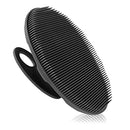 Soft Silicone Body Scrubber Handheld Shower Cleansing Brush, Gentle Exfoliating and Massage for all Kinds of Skin (Black) INNERNEED