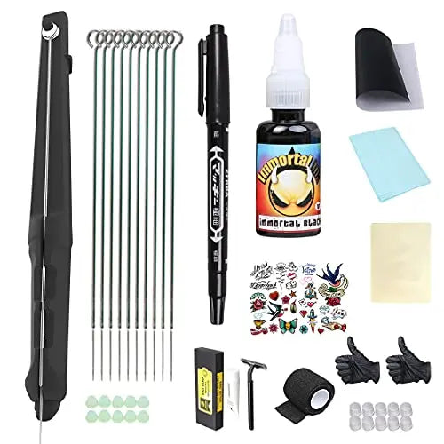 Dragonhawk Poke Tattoo Kit Beginner Diy Home Tattoo Supply Kits Ink Needles Complete Set Stick DD-SZ Dragonhawk