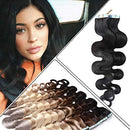 Wavy Tape in Hair Extensions Human Hair 100g 40pcs Body Wave 20 inch Dark Black Long Soft Remy Hair Skin Weft Seamless Invisible Double Side Tape