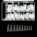 Vivace Clear Stiletto 500 Acrylic False Fake Nail Tips With Clear Plastic Case for Nail Salon Nail Shop (Clear Stiletto) Vivace