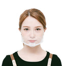 STOCK IN USA 10 Pcs Reusable Plastic Clear Face Covering Transparent mask for Restaurant, Hair Salon, Nail shop, School. White Frame(601) EZ MEDICLEAN CORP