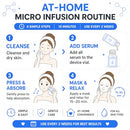 Micro Infusion System for Face, At-Home Skincare Kit with Peptides, Hyaluronic Acid & Tranexamic Acid, Gentle Surface-Level Care with 0.25mm Micro Stamp & Repair Mask, 1-Month Supply Infinity Warehouse