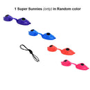 Super Sunnies UV Eye Protection, FDA compliant Individual Tanning Bed Goggles Eyeshields, Random Color, FDA Compliant Super Sunnies