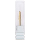 USA PANA Professional 3/32" Shank Size - Cone Shape Carbide Bit - Nail Drill Bit for Manicure Pedicure Tools Dremel Machine - Gold, Silver (Coarse, Gold) PANA