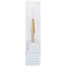USA PANA Professional 3/32" Shank Size - Cone Shape Carbide Bit - Nail Drill Bit for Manicure Pedicure Tools Dremel Machine - Gold, Silver (Coarse, Gold) PANA