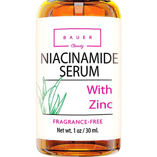 Bauer Beauty Niacinamide Serum 5% With Zinc Pore Minimizer Acne Scar & Anti Aging, Brightening Dark Spot, Reducing Oil And Repair Skin Serum-DERMATOLOGIST TESTED Bauer Beauty