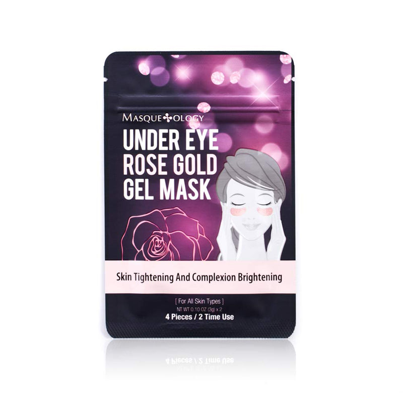 Masqueology - Under Eye Wild Rose Gold Hydro-Gel Mask | Collagen Under Eye Skincare Treatment (1 Pack) Masqueology
