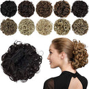 ROSEBUD Chignon Hairpiece Curly Bun Extensions Scrunchie Updo Hair Pieces Synthetic Combs in Messy Bun Hair Piece for Women Rose bud