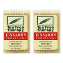 Tea Tree Therapy Toothpicks Cinnamon - 100 Toothpicks - Pack of 2 Tea Tree Oil