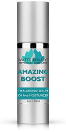 Watts Beauty Amazing Boost Dual Weight Pure Hyaluronic Acid Serum Plumps and Smooths for Supple Skin that Bounces Back - Synergistic Medium and Low Weight Hyaluronic Smoothing Face Moisturizer 1 oz. Watts Beauty