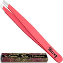 Tweezers for Women - Slant Tweezers - Tweezers Precision - Professional Eyebrow Tweezers - Durable Tweezer for Facial Hair Removal and Brow Shaping WERONY