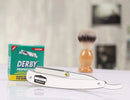 Utopia Care Professional Barber Straight Edge Razor Safety with 100-Pack Derby Blades - 100 Percent Stainless Steel (Silver) Utopia Care
