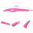 Slant Tweezers-Tweezer Professional Pink Stainless Steel Slant Tip Tweezer-The Best Precision Eyebrow Tweezers with comb YUZHILL