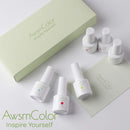 AwsmColor Gel Nail Polish Set, Neon Soak Off Nail Gel Kit, 2021 Nail Design Bright Red Pastel Pink Jelly Rainbow Gel Polish 6 Bottles 8ML Soak Off Gels for Girl Women awsmcolor
