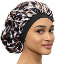 LAYKAY Silky Satin Bonnet - Adjustable Head Size Sleep Silk Bonnet - Double Layer Satin Lined Sleeping Cap - Reversible Hair Bonnet,One Size LAYKAY