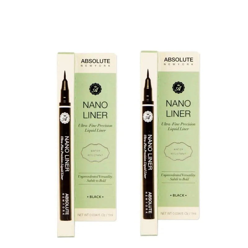(Pack of 2) Absolute New York Liquid Liner Nano with Eyebrow Shaver Absolute New York