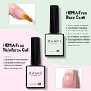 CANNI 6Pcs 9ml Hema-Free Nail Dehydrator Primer, Base Coat Reinforce Diamond Gel Top Coat and Matte Top Coat Gel Nail Polish Set, Soak Off LED Nail Gel Polish Set Nail Art Starter Manicure Salon Infinity Warehouse