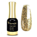 VENALISA Gel Nail Polish, 12ml Gold Glitter Color Soak Off UV LED Nail Gel Polish Nail Art Starter Manicure Salon DIY at Home, 0.43 OZ V VENALISA