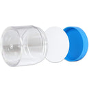 Beauticom 60 Grams/60 ML (2 Oz) Round Clear Leak Proof Plastic Container Jars with Blue Lids for Travel Storage Makeup Cosmetic Lotion Scrubs Creams Oils Salves Ointments (3 Jars) Beauticom