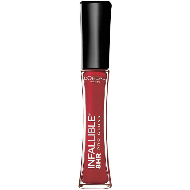 L’Oreal Paris Makeup Infallible 8 Hour Lip Gloss, Comfortable & Hydrating Formula, Rebel Red, 0.5 fl.oz. L'Oreal Paris