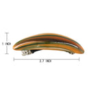 Yeshan Women Barrettes for thick hair with Tortoise Shell Strip colors Acrylic French Hair clips for Ladies,Pack of 6 Yeshan
