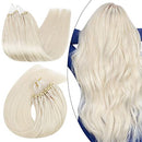 Ugeat Micro Beads Hair Extensions 16" Microloop Remy Human Hair Extensions