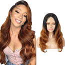 T Part Body Wave Lace Front Wig, 13x4x1 Body Wave Lace Front Wigs for Women, 1B/30 Virgin Brazilian Human Hair 150% Density T-Part Lace Front Wigs (18 Inch) Feelgrace