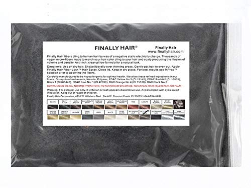 Finally Hair Hair Building Fibers Refill Bag, Light Medium Brown - our lightest brown shade, 56 Grams, Premium Hair Loss Concealer in a Refill Bag