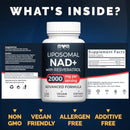 Liposomal NAD Supplement with Resveratrol - High Purity NAD Plus 2000 mg, 120 Capsules, Made in The USA - NMN Alternative Infinity Warehouse