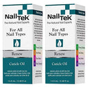 Nail Tek Renew, Natural Cuticle Oil with Tea Tree for All Nail Types, 0.48 oz, 2-Pack Nail Tek Store