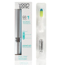 Voom Sonic Go Series Battery Operated Electric Toothbrush Dentist Recommended Portable Oral Care 2 Minute Timer Light Weight Design Soft Dupont Nylon Bristles, Silver, 1 Count Voom Sonic