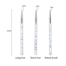 Bowitzki 3 Pieces / Count Professional Makeup Brush Line Fine Point Eyeliner for Water Activated Eyeliner Graphic Liner Hydra Liner Bowitzki