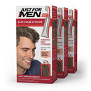 Just For Men Easy Comb-In Color (Formerly Autostop) Mens Hair Dye, Easy No Mix Application - Light-Medium Brown, A-30, 3 Pack Just for Men