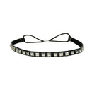 Mia Studded Headband | Fashionable, Cool, Chic, Hair Accessory | Black Faux Leather + Silver Studs | for Women, Teens, Girls 1pc Mia