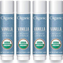 Cliganic Organic Lip Balm - Vanilla (Pack of 4) Cliganic