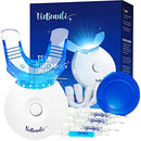 VieBeauti Teeth Whitening Kit - 5X LED Light Tooth Whitener with 35% Carbamide Peroxide, Mouth Trays, Remineralizing Gel and Tray Case - Built-In 10 Minute Timer Restores Your Gleaming White Smile VieBeauti