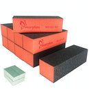 Maryton Nail Sanding Buffing Block Nail Polisher Buffer File 80/80 Grit for Acrylic Nails Kit Manicure Tool 10 PCS (Black Orange) MARYTON