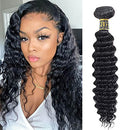 QTHAIR 12a Grade Brazilian Deep Wave Human Hair Bundles/Closure/Frontal/Wigs 100% Unprocessed Brazilian Virgin Hair Deep Curly Hair (20",1 Bundle Only) QTHAIR