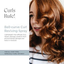 Bell-Curve Curl Reviving Spray for Curly Hair – Reactivates & Defines Curls, 96% Natural, Vegan, Frizz Control, with Quinoa, Rice Protein, Safflower Oil & Aloe, Lightweight, 5 oz Infinity Warehouse