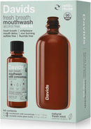 Davids Hydroxi Fresh Breath Mouthwash Starter Kit, Alcohol-Free, Fluoride-Free, Nano-Hydroxyapatite for Remineralizing & Enamel Health, Relieves Dry Mouth, Fresh Mint, 16 fl oz Infinity Warehouse