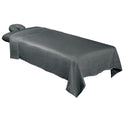 ForPro Premium Microfiber 3-Piece Massage Sheet Set, Ultra-Light, Stain and Wrinkle-Resistant, Includes Flat Sheet, Fitted Sheet and Face Rest Cover, Cool Grey ForPro Professional Collection