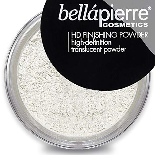 bellapierre HD Finishing Powder | High-Definition Setting Powder | Silky Shine-Free Matte Finish | Lightweight Gentle Formula | Non-Toxic and Paraben Free | Mica Makeup (Translucent) bellapierre