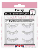 Eylure Naturals False Eyelashes Multipack, Style No. 020 Black , Reusable, Adhesive Included, 3 Pair Eylure