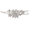 LUX ACCESSORIES Silvertone Glitter Flower Crystal Rhinestone Coil Headband LUX ACCESSORIES