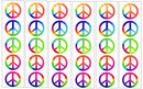 Rainbow Peace Symbol Sign Tattoos, 60's Hippie Party Favors PremiumTT temporary tattoos