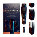 King C. Gillette Cordless Beard Trimmer for Men, Kit includes 1 Trimmer, 3 Interchangeable Combs, 1 Cleaning Brush, 1 Charger, 1 Travel Bag, Gifts for Men King C. Gillette