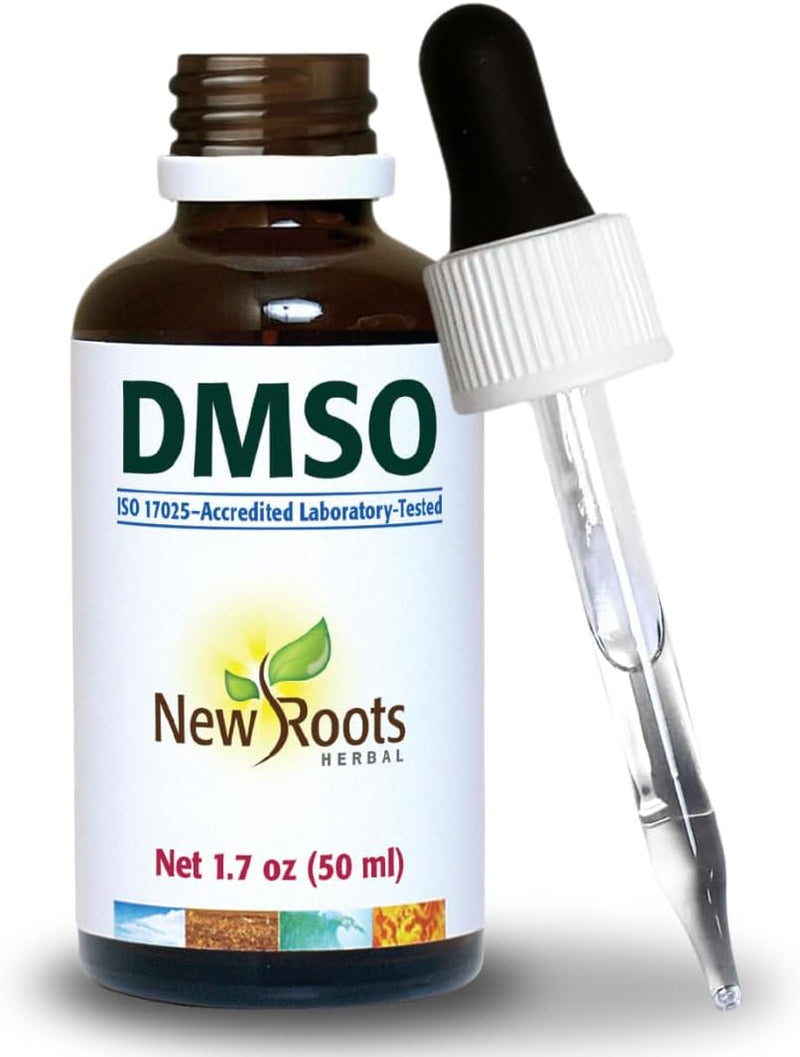 DMSO liquid drops with Pipette (50 ml) | dimethyl sulfoxide | 99.9% Pure DMSO Pharmaceutical grade | Topical Fast Acting | NEW ROOTS HERBAL Infinity Warehouse